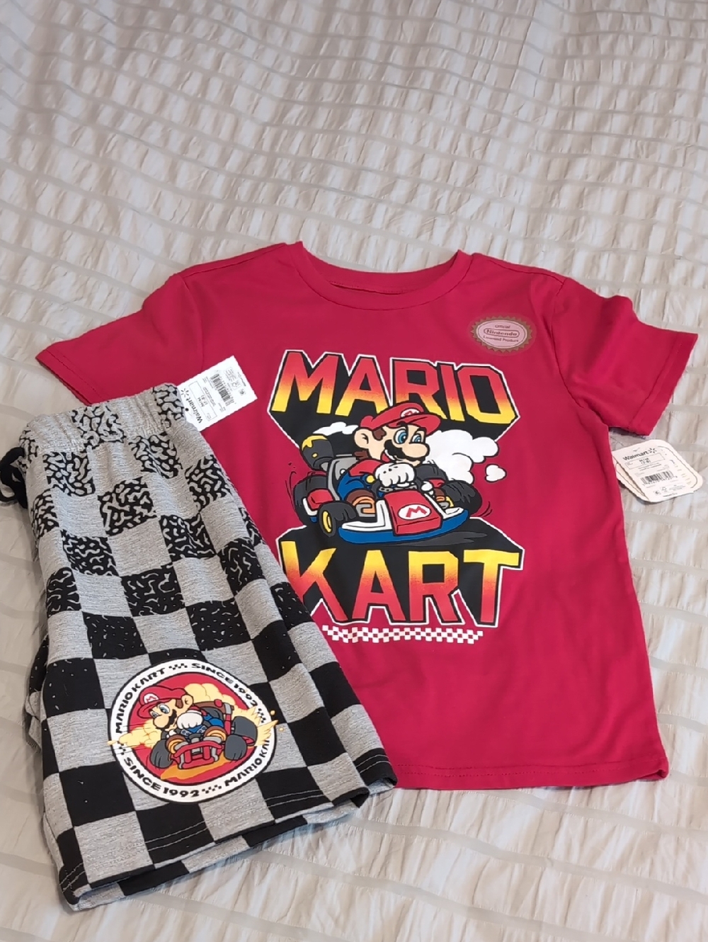 New 2pc Mario Kart Tshir Shorts Set 7/8